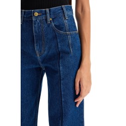 "lu jeans with pleated effect