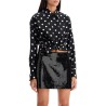 silk polka dot print blouse