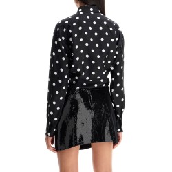 silk polka dot print blouse