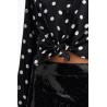 silk polka dot print blouse