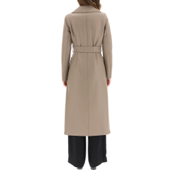 long pressed wool coat