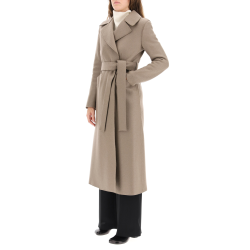 long pressed wool coat