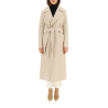 long coat in pressed wool