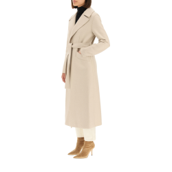 long coat in pressed wool