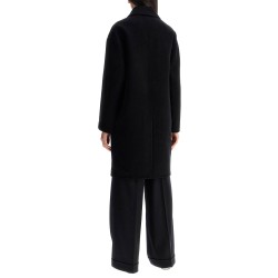 double wool coat with screwdriver design