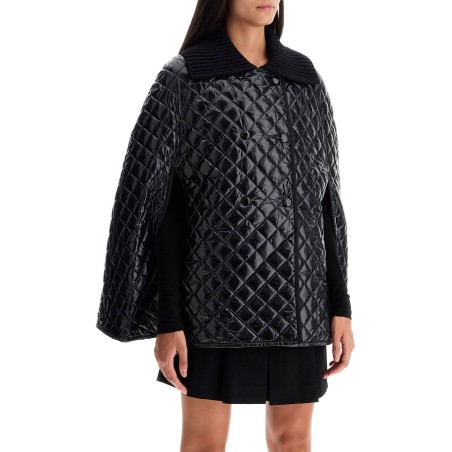 quilted cape with collar