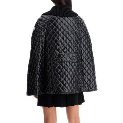 quilted cape with collar