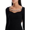 'knit dress with chain detail