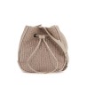 techno raffia bucket bag with