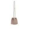 techno raffia bucket bag with