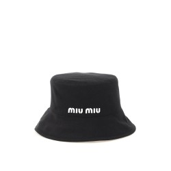 bucket hat with logo embroidery