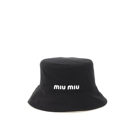 bucket hat with logo embroidery