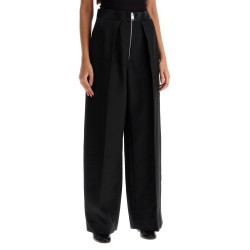 marine pleated pants with