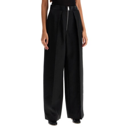 marine pleated pants with