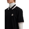 striped polo shirt with detailed accents