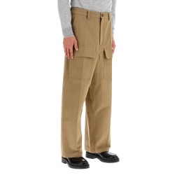 cargo canvas pants in italian style