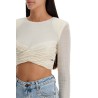 mesh crop top with beads embellishments.