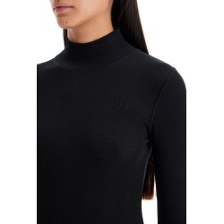 long-sleeved ribbed top