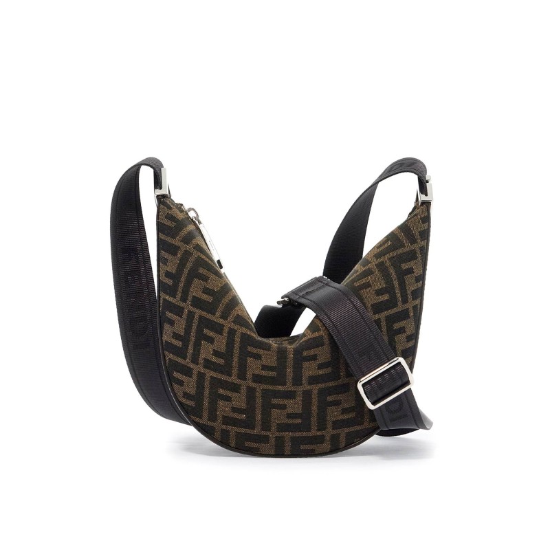 fendi melon small ff jacquard shoulder bag