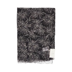 "cashmere scarf with fern print"