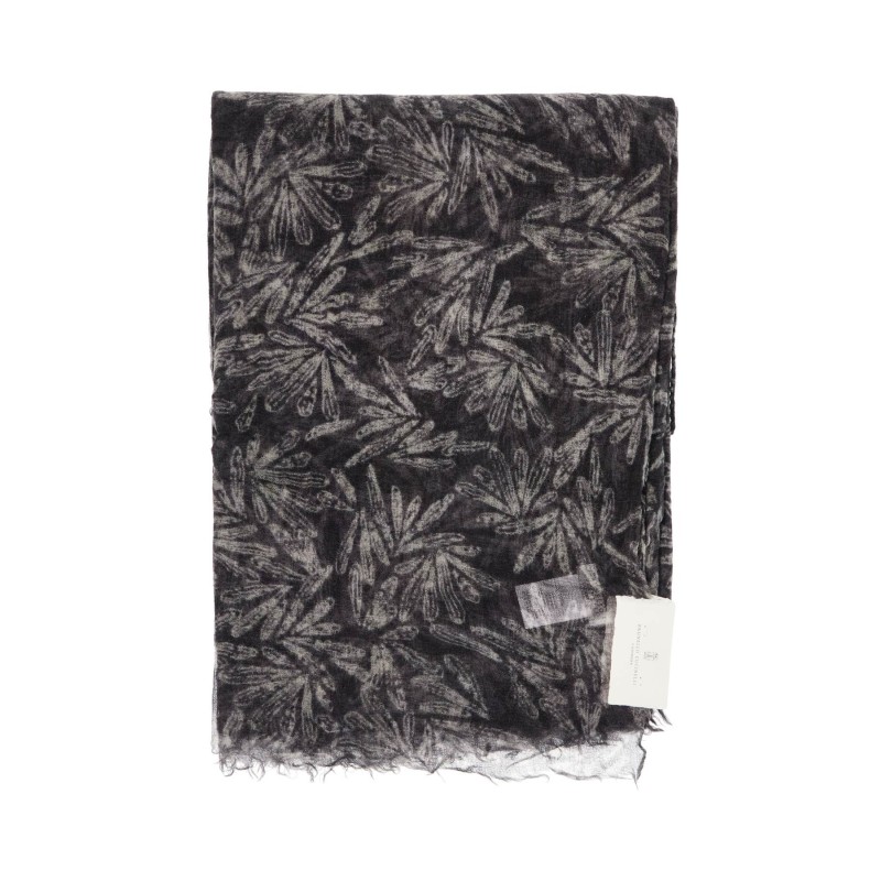 "cashmere scarf with fern print"