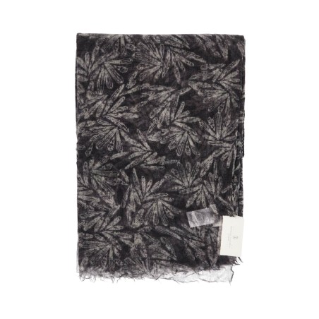 "cashmere scarf with fern print"