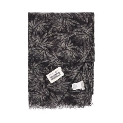 "cashmere scarf with fern print"