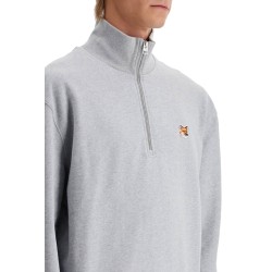 "half-zip sweatshirt with fox head