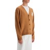 "fox head wool cardigan with