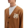 "fox head wool cardigan with