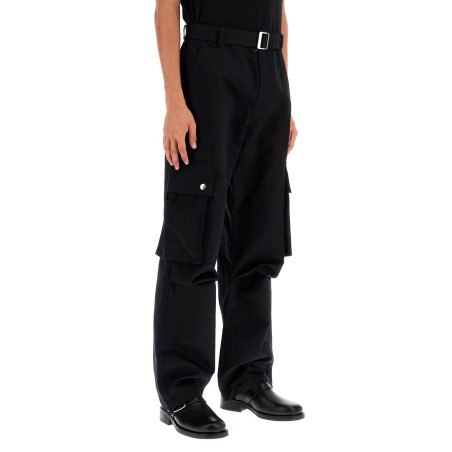 cargo gabardine trousers in eight