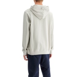 hooded sweatshirt with logo patch