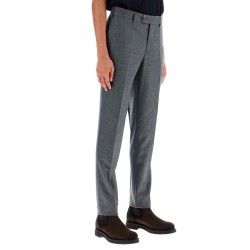 italian fit flannel trousers for a