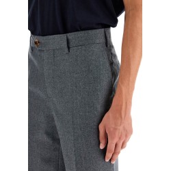 italian fit flannel trousers for a