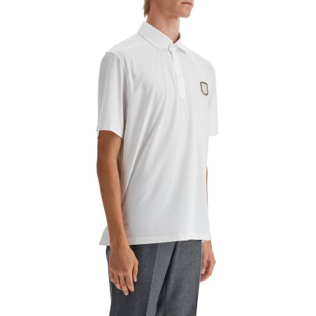 technical jersey polo shirt