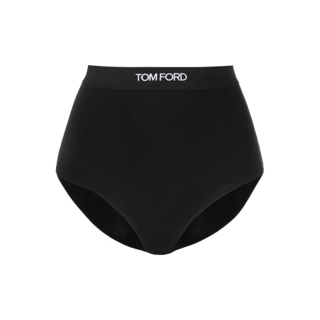 high-waisted underwear briefs with logo band