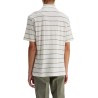 striped linen and cotton polo shirt