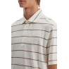 striped linen and cotton polo shirt