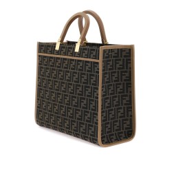 sunshine medium tote bag with jacquard ff pattern