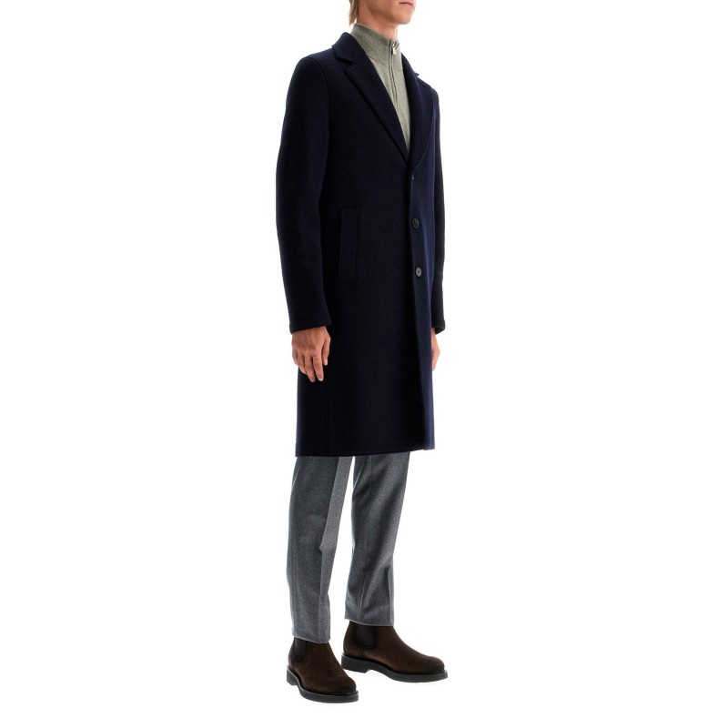 single-breasted wool coat in boiled