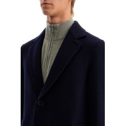 single-breasted wool coat in boiled