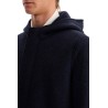 hooded wool coat in boiled wool