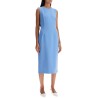 wool crepe sheath midi dress with tube