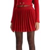 pleated knit mini skirt