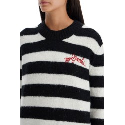 pullover the striped brushed logo sweater