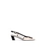 belle vivier two-tone patent leather sling