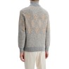 geometric jacquard turtleneck sweater