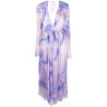 "dream" print chiffon silk dre