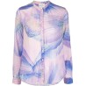 "dream" print voile  shirt