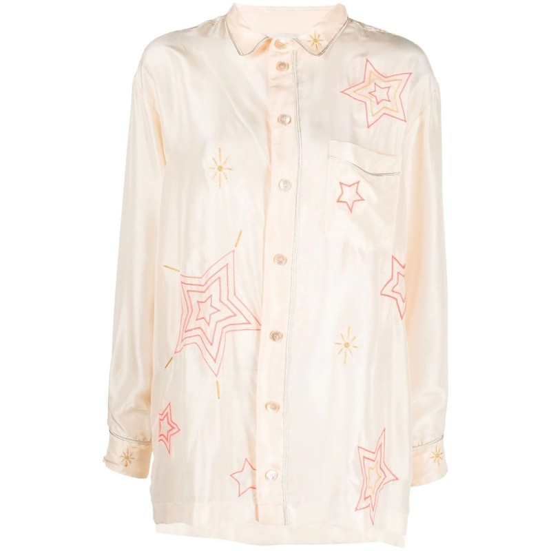 "star vibes" silk pyjamas shir